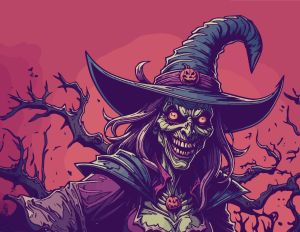 Witch vector graphic