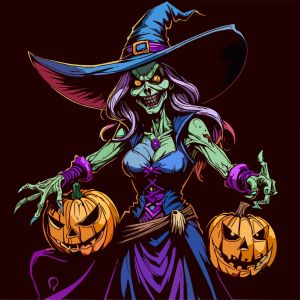 Witch vector graphic