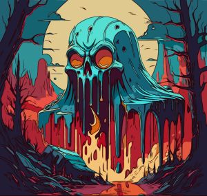 Red eyes vector graphic