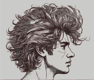 Big hair vector graphic