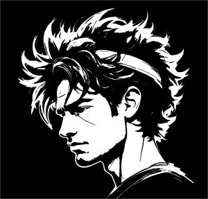 Big hair vector graphic